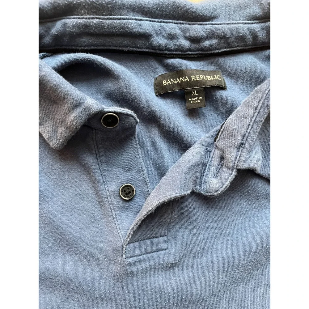 Banana Republic Polo Golf‎ Shirt Mens XL Navy Blue Comfort Outdoor Sportswear